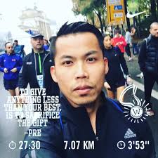 Misbah running Berlin today. Well done mate