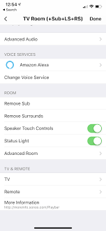 Trying To Adjust Playbar Volume In Surround Setup With Sub And Play 1s But The Settings All The Help Articles Refer To Are Not In The App Sonos Community