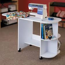 Rolling Sewing Machine Craft Table Drop Leaf White Folding Desk Storage Shelves Southernenterpr Folding Sewing Table Sewing Room Storage Sewing Machine Tables
