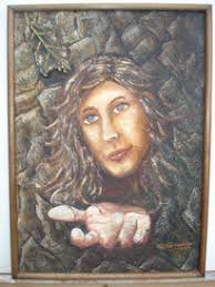 Painting Oil Canvas Portrait from Ecuador