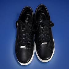 J Slides Black Leather Athletic Shoes for Women for sale