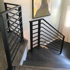 The stair handrail kits are simple and you'll easily be able to get something that not only matches but also enhances your space. Master Fabrication Wrought Iron Stair Railings Charlotte Nc Stairs And Railings Near Me