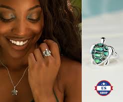 Sterling Silver Turtle Spoon Ring