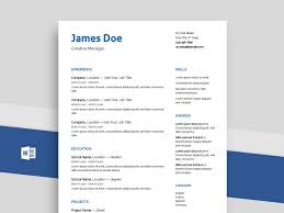 Echo Free Professional Word Resume Template Docx Resumekraft