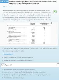 Solved Contribution Margin Break Even Sales Cost Volume