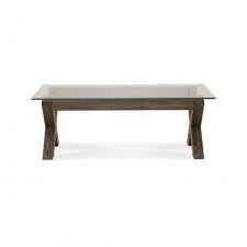 42 w evan coffee table antiqued glass mirror solid birch wood trim black iron. Goya Dark Oak Glass Coffee Table Living Room Furniture Home Origins