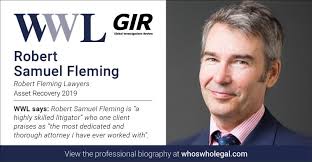 I find these things kind of embarrassing, but I know it's important to get  the word out, so here goes: I have been recognized as a global leader in  asset recovery by