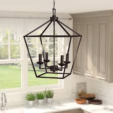 Laurel Foundry Modern Farmhouse Carmen 4 Light Lantern Drum Pendant Reviews Wayfair