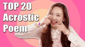 Twice Top 20 Acrostic Poem Youtube