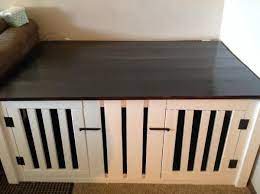 Dog crates create a cozy place for your pet at home or on the go. Double Dog Coffee Table Crate Do It Yourself Home Projects From Ana White Coffee Table Dog Crate Dog Crate Table Crate Furniture