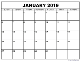 January 2019 Calendar Excel Template January Calendar Calendar 2019 Template Calendar 2019 Printable