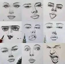 Stylistics ways of drawing faces