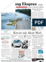 Sebutkan jenis iklan dalam surat kabar berdasarkan ruangannya. Koran Padang Ekspres Minggu 16 Oktober 2011