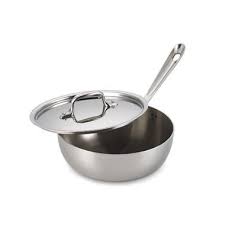 All Clad D3 Stainless Steel 2 Qt Covered Saucier Stainless Steel Cookware Stainless Steel Stainless