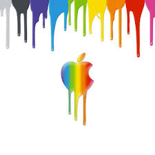 Wide hd standard mobile dual. Background Rainbow Apple Wallpaper Novocom Top