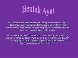 15 diantaranya tentu harus anda ketahui. Ppt Bentuk Ayat Powerpoint Presentation Free Download Id 5485376