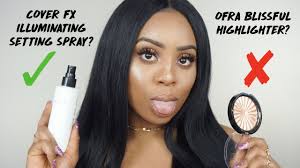 Cover Fx Illuminating Spray And Ofra Highlighter Review Youtube