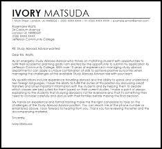 Check spelling or type a new query. Study Abroad Advisor Cover Letter Sample Cover Letter Templates Examples