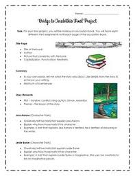 Bridge To Terabithia Final Project Accordion Book Bridge To Terabithia Accordion Book Reading Projects