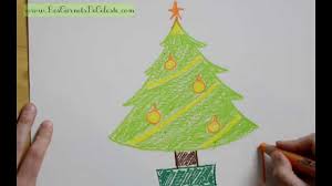 Votre decoration de sapin de noel 2015. Comment Dessiner Un Sapin De Noel Youtube