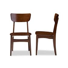 Baxton Studio Netherlands Mid Century Modern Scandinavian Style Dark Walnut Bent Wood Dining Side Chair