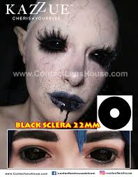 Image result for black sclera contacts