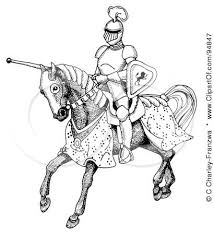 Knight On Horse Drawing Knight On Horse Medieval Crafts Medieval Horse
