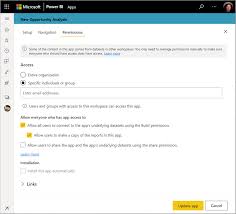 Power bi app is one of the newest ways of sharing in power bi, and because of that, it comes with some limitations. Publish An App In Power Bi Power Bi Microsoft Docs
