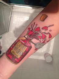 Lovepotion Bottle Potion Magic Tattoo Girlytattoo Hearttattoo Drinkme Lisawalker Tattoos Penarth I Bottle Tattoo Caduceus Tattoo Traditional Tattoo