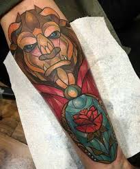 Photo With Images Stained Glass Tattoo Circle Tattoos Disney Tattoos
