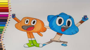 Desene de colorat pentru copii home facebook. Gumball Si Darwin Desenez Desene Animate Desenat Si Colorat Youtube