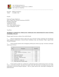 Surat Rasmi Memohon Sumbangan Derma Surat Rasmi O