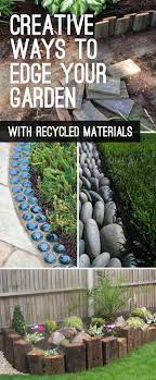 Your own custom curbs are as good as the pros, for a lot less money. Garden Edging Landscape Edging Ideas With Recycled Materials The Garden Glove