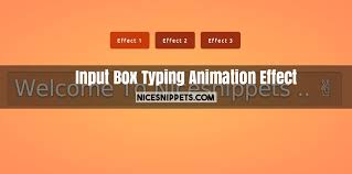 The typing text animation often appears in a site's header and it mimics the look of someone typing in a word processor. Fancy Input Box Typing Animation Effect