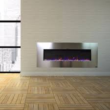 An elegant electric fireplace adds to a home the charm and a recessed unit, on the other hand, requires a wall section to be cut so it can sit in the opening. Touchstone 80024 Audioflare Stainless 50 Recessed Electric Fireplace 3 Colors And Bluetooth Audio Touchstone Home Products Inc
