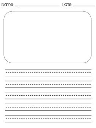 First grade writng paper template with picture | journal writing. Perfect For The Primary Grades Because It Features A Box For Drawing As Well As Lines For Writing I Use T Primary Writing Writing Templates Preschool Journals