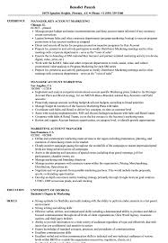 Jobs for account managers are projected to grow by 7% (or 28,900 jobs) from 2016 through 2026, according to the bureau of. Marketing Account Manager Resume Samples Velvet Jobs