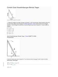 Contoh soal kesetimbangan dan pembahasannya. Contoh Soal Dan Jawaban Kesetimbangan Benda Tegar Guru Paud