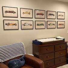 Car Art Prints Vintage Car Art Car Themed Room Antique Etsy Vintage Car Nursery Vintage Car Bedroom Car Themed Rooms
