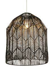 Salt lake black rattan pendant light lamp shade chandelier lighting, 2021 interior design trends. Tung Rattan Woven Easy Fit Shade H50cm X W40cm Black Black Rattan Light Black Rattan Rattan Weave