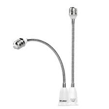 Dicuno E26 To E26 Socket Extender 27 5cm 10 82 Inch Extension Standard Medium E26 Base 165 Heat Resistant No Fire Hazard Maximum Wattage 200w Bendable Light Bulb Extender Adapter Of 2 Pack