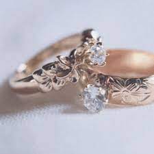 Liko Hawaiian Wedding Ring Hawaiian Wedding Rings Morganite Engagement Ring Rose Gold Unusual Wedding Rings