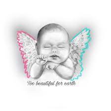 Memorial Tattoo For Baby Sibling Baby Angel Tattoo Baby Angel Wings Angel Baby Drawing