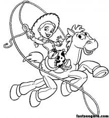 Toy Story 3 Jessie And Bullseye Print Coloring Pages Printable Coloring Pages For Kids Toy Story Coloring Pages Disney Coloring Pages Horse Coloring Pages