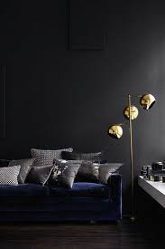 Black And Gold Velvet Couch A Touch Of Gold Only Ella Interior Dark Living Rooms Blue Velvet Sofa