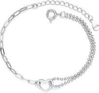 Amazon.com: SAELACY 925 Sterling Silver Bracelet for Women ...