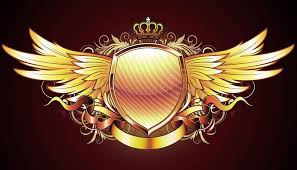 Gambar vektor kepala grafis dari ilustrasi vektor maskot elang dapat digunakan untuk keperluan pribadi dan komersial sesuai dengan ketentuan lisensi bebas royalti yang. Heraldic Golden Shield Vector Illustration Of Golden Heraldic Shield Or Badge W Aff Vector Illust Logo Design Art Photo Logo Design Vector Illustration