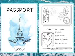 パスポート テンプレートのダウンロード | 印刷可能、PDF、休暇、旅行、サプライズ、休日、招待、サプライズ、ボーイフレンド - Etsy 日本