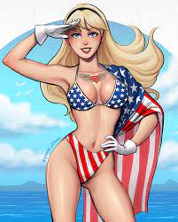 Graverobert on X: Summer Supergirl Flag of United States #Supergirl  #dccomics #fanart #4thofJuly t.coCvyj0Uflg0  X