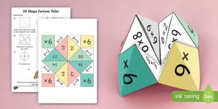 Start studying 6 multiplication tables. 6 Times Table Fortune Teller